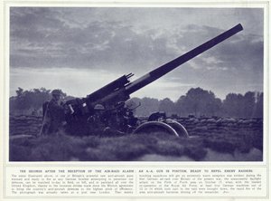 Un canon anti-aérien, de The Illustrated War News, publié le 1er novembre 1939 - English Photographer